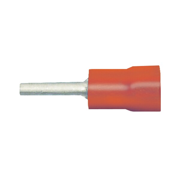 Pin Terminal, 0.075 in Stud Size, 14 AWG, 600 V, PVC Insulated, Blue, 100 PK